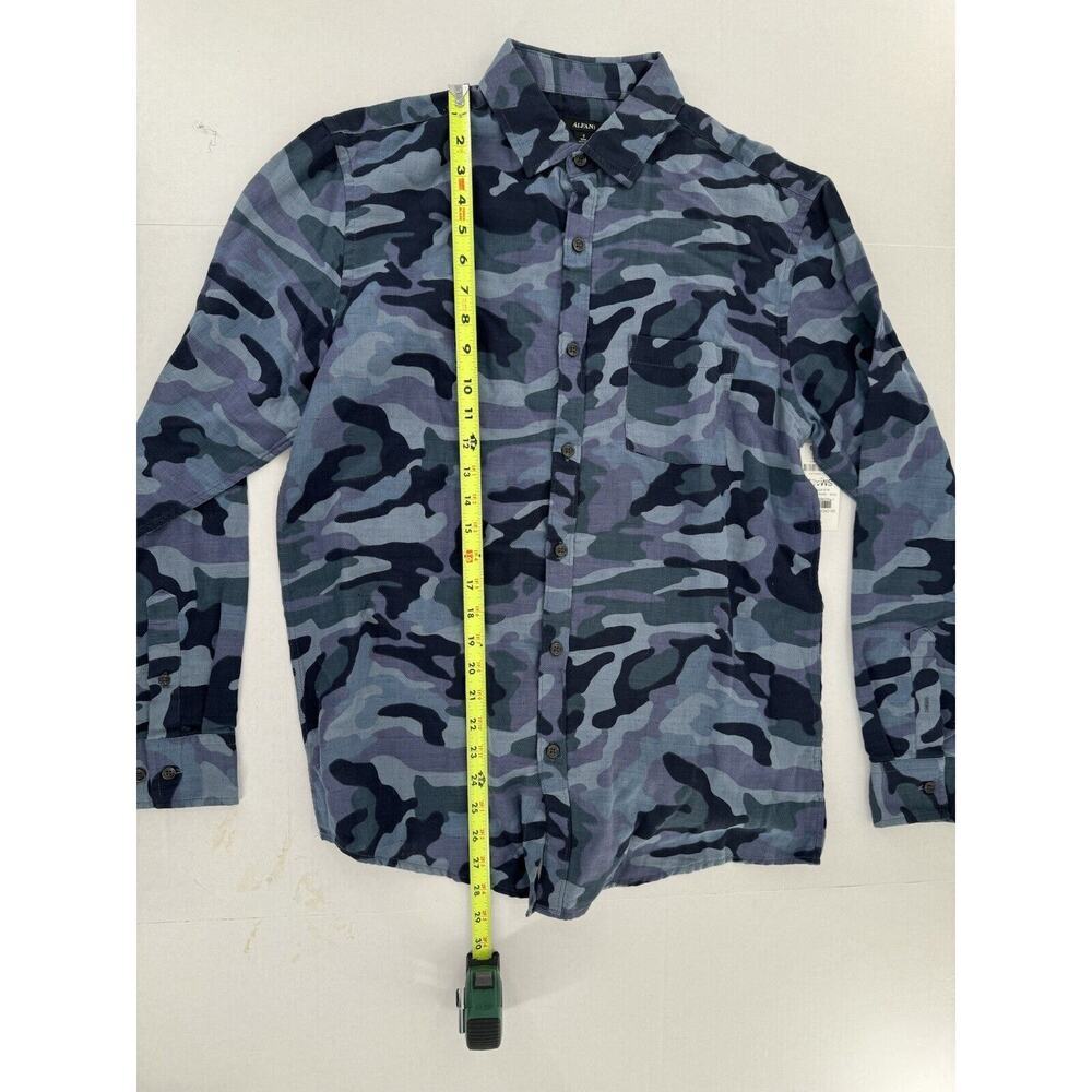 Alfani Men’s Shirt Sz S Camouflage Blue Button Front Pocket NWT​ - Picture 11 of 15